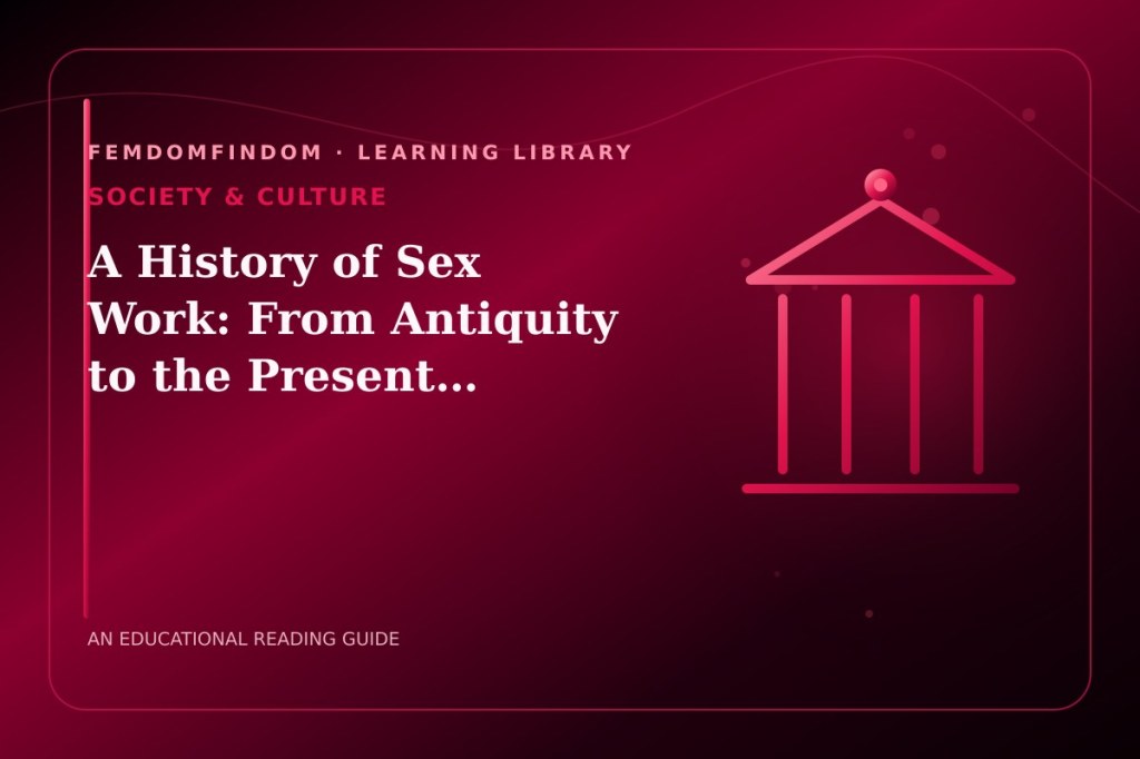 Editorial cover for “A History of Sex Work: From Antiquity to the Present…”, classified under Society & culture.